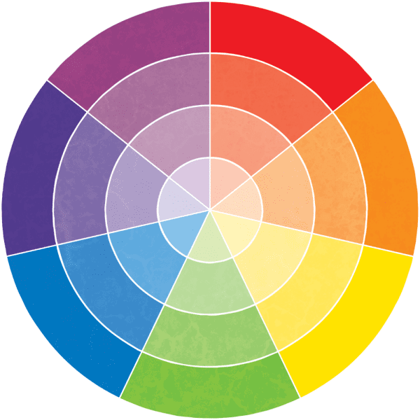 Rainbow and color wheel
