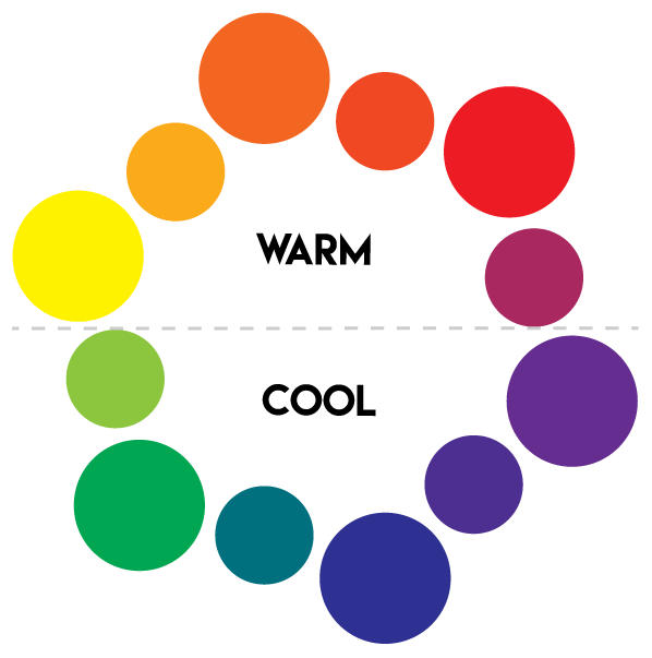 Warm and cool color examples